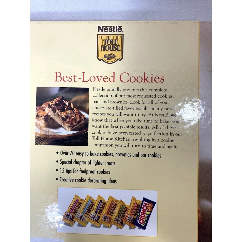 Nestle Toll House Best-Loved Cookies Hardcover Book 1995 + Cookie Kids Pan